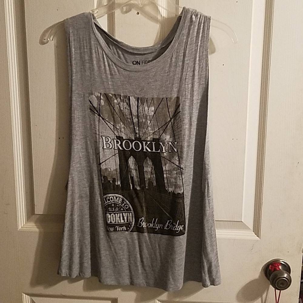 On Fire Brooklyn Bridge tank top
